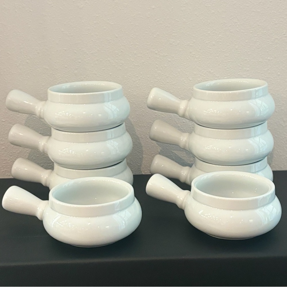 White Ceramic Soup Bowls Set